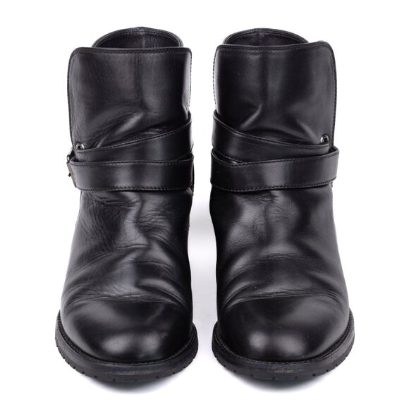 Manolo Blahnik Sulgamba Black Leather Strap Ankle Boot - size 6 - Picture 3 of 13